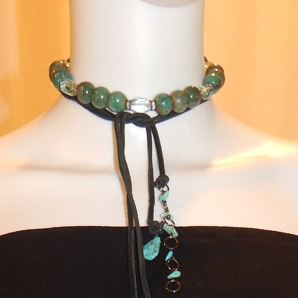 Tena Rae Custom size s/m TURQUOISE BELT/OR NECK PEICE - Picture 6 of 10